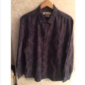Tommy Bahama 100% Cotton Floral Print Shirt SZ L